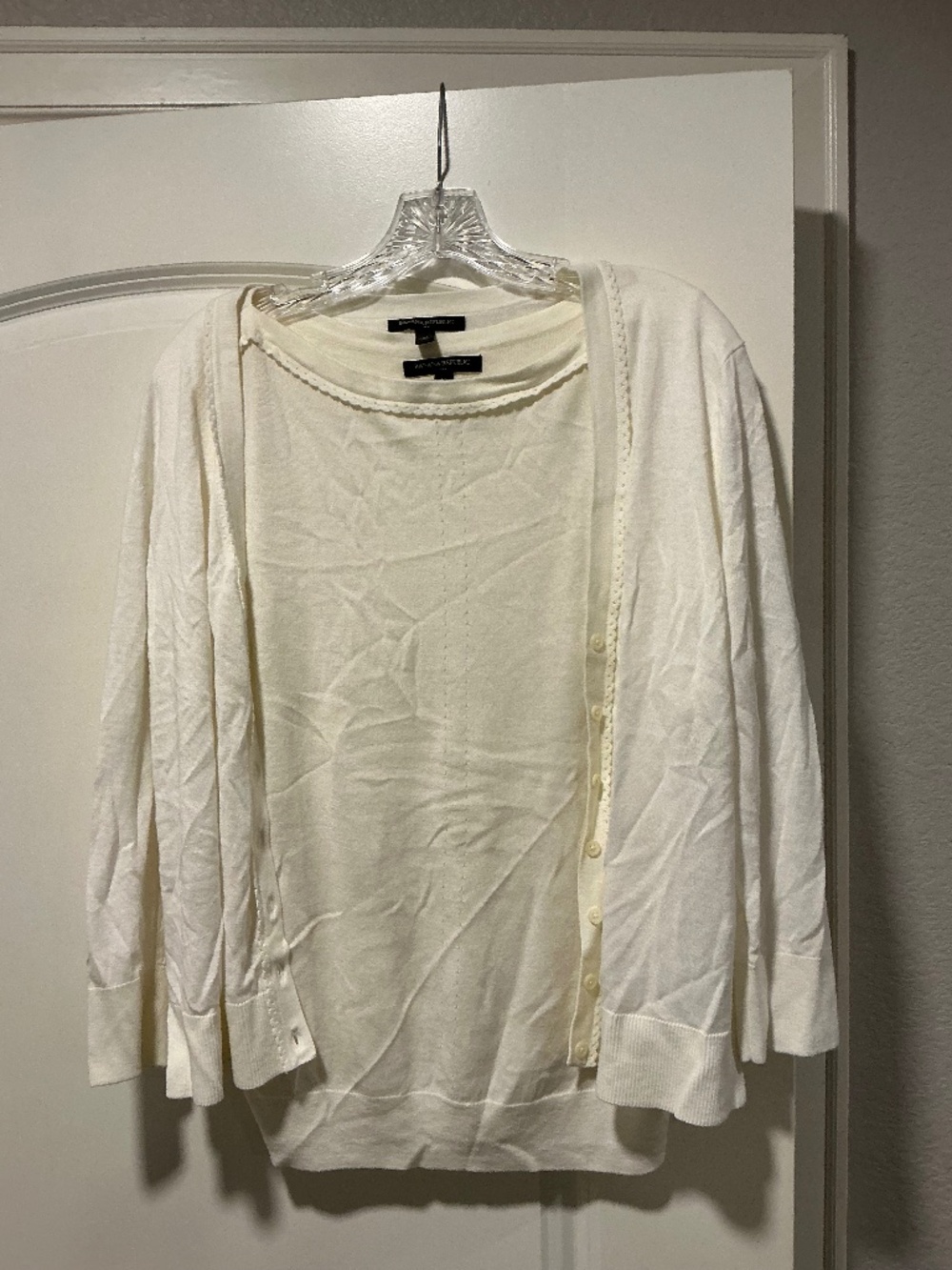 Banana Republic Cream Top and Sweater Set